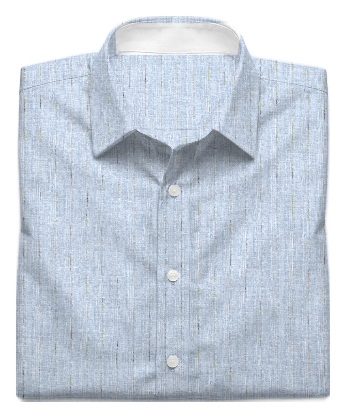 Camisa doblada confeccionada con la tela Liso texturado 7076 Celeste